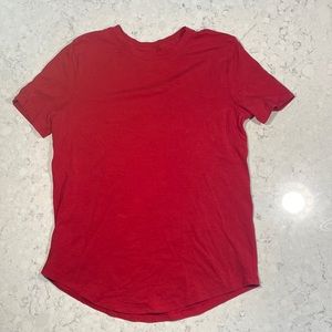lululemon red love tee shirt size 0